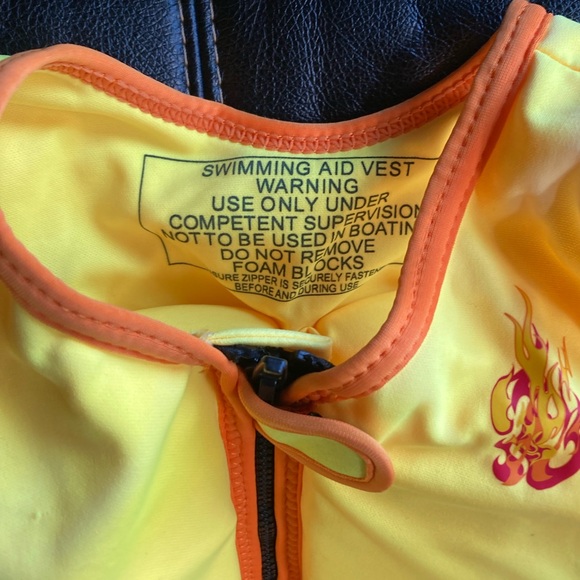 Surf Club Red, Orange, Yellow & Black Buoyancy Swim Flotation Vest - Picture 3 of 12